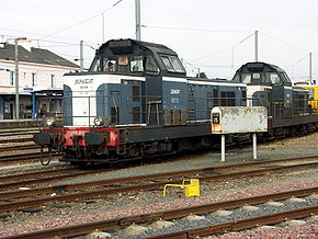  La BB 66266 en gare d'Auray.