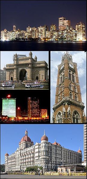 Photomontage de bâtiments de Bombay
