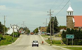 Vue partielle du centre-ville de Noëlville à Rivière des Français
