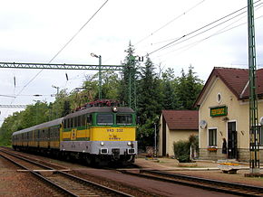 Le train en gare de Fertőboz.