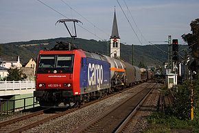  La 482 029-6 traverse Boppard, en Allemagne.