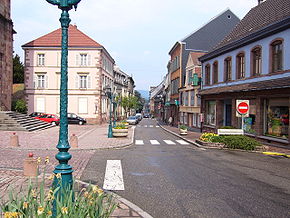 La rue principale de Sainte Marie-aux-Mines