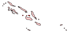 Localisation de la province centrale (en rouge) dans les îles Salomon