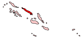 Localisation de la province d'Isabel (en rouge) dans les îles Salomon