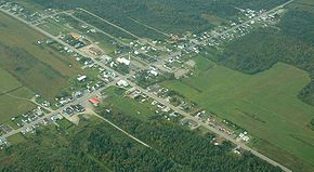 Vue aérienne du village de Saint-Honoré-de-Témiscouata