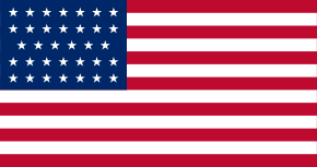 Drapeau américain du 4 juillet 1861 au 3 juillet 1863