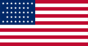 Drapeau américain du 4 juillet 1865 au 3 juillet 1867