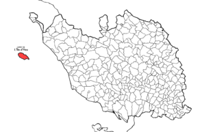 Situation du canton de L'Île-d'Yeu dans le département Vendée