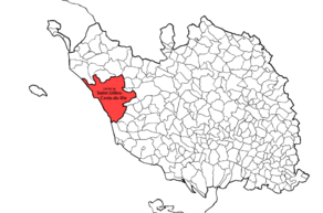 Situation du canton de Saint-Gilles-Croix-de-Vie dans le département Vendée