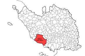 Situation du canton de Talmont-Saint-Hilaire dans le département Vendée