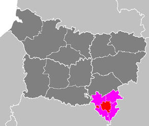 Situation du canton de Château-Thierry dans le département Aisne