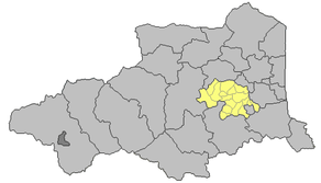 Situation du canton de Thuir dans le département Pyrénées-Orientales