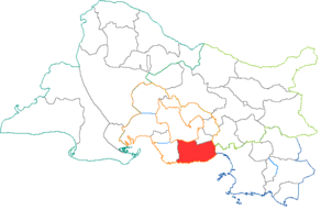 Situation du canton de Châteauneuf-Côte-Bleue dans le département Bouches du Rhône