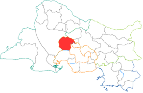 Situation du canton d'Istres-Nord dans le département Bouches-du-Rhône