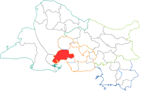 Situation du canton d'Istres-Sud dans le département Bouches-du-Rhône