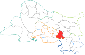 Situation du canton des Pennes-Mirabeau dans le département Bouches du Rhône
