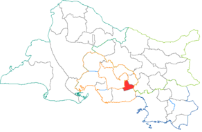 Situation du canton de Marignane dans le département Bouches-du-Rhône