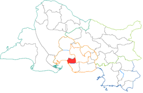 Situation du canton de Martigues-Ouest dans le département Bouches du Rhône