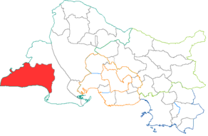 Situation du canton des Saintes-Maries-de-la-Mer dans le département Bouches-du-Rhône
