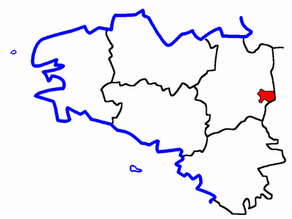 Situation du canton d'Argentré-du-Plessis dans le département Ille-et-Vilaine