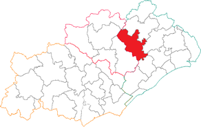 Situation du canton d'Aniane dans le département Hérault