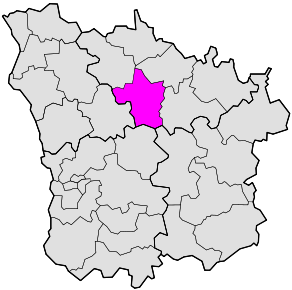 Situation du canton de Brinon-sur-Beuvron dans le département Nièvre
