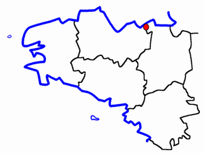 Situation du canton de Dinard dans le département Ille-et-Vilaine