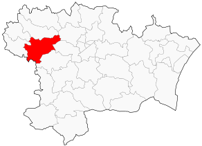 Situation du canton de Fanjeaux dans le département Aude