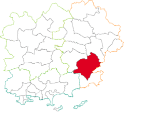 Situation du canton de Grimaud dans le département Var