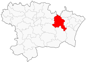 Situation du canton de Lézignan-Corbières dans le département Aude
