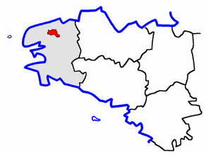 Situation du canton de Landivisiau dans le département Finistère