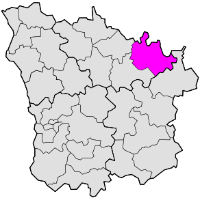 Situation du canton de Lormes dans le département Nièvre
