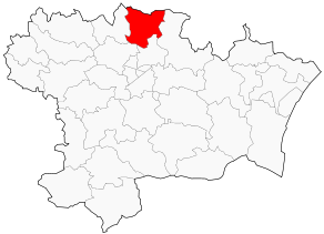 Situation du canton de Mas-Cabardès dans le département Aude
