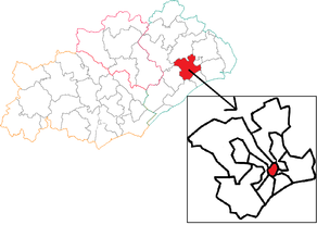 Situation du canton de Montpellier-1 dans le département Hérault