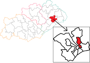 Situation du canton de Montpellier-3 dans le département Hérault
