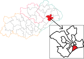 Situation du canton de Montpellier-5 dans le département Hérault