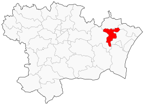 Situation du canton de Narbonne-Ouest dans le département Aude