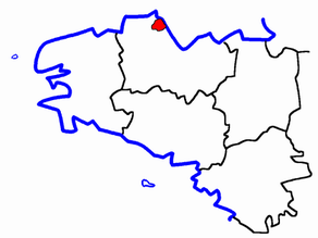 Situation du canton de Paimpol dans le département Côtes-d'Armor