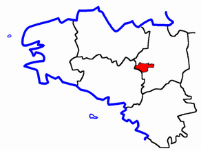 Situation du canton de Plélan-le-Grand dans le département Ille-et-Vilaine