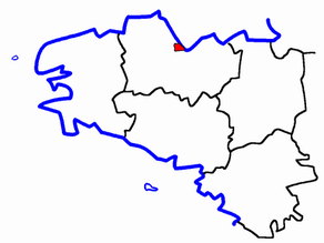 Situation du canton de Plérin dans le département Côtes-d'Armor