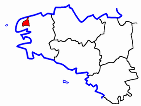 Situation du canton de Plabennec dans le département Finistère
