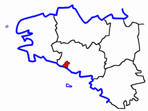 Situation du canton de Port-Louis dans le département Morbihan