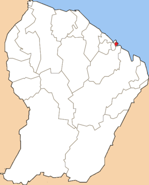 Situation du canton de Rémire-Montjoly dans le département Guyane