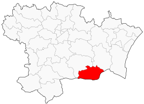 Situation du canton de Tuchan dans le département Aude