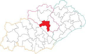 Situation du canton de Clermont-l'Hérault dans le département Hérault