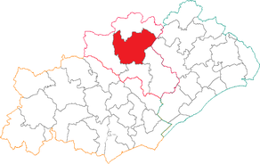 Situation du canton de Lodève dans le département Hérault