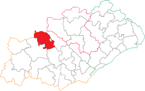 Situation du canton de Saint-Gervais-sur-Mare dans le département Hérault