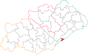 Situation du canton de Sète-1 dans le département Hérault