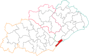 Situation du canton de Sète-2 dans le département Hérault