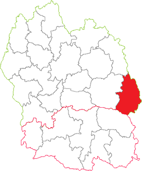 Situation du canton de Villefort dans le département Lozère